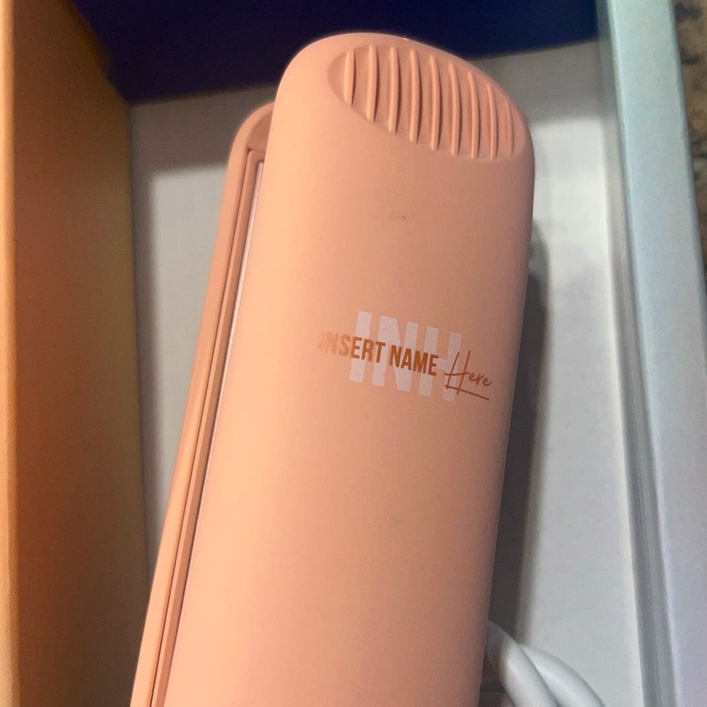 INH Hair Insert Crimp Here Crimping Iron Pink Rose Gold Crimper, New in Box - Picture 8 of 9